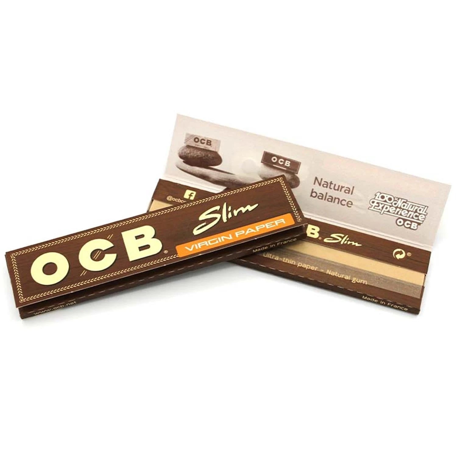 OCB Virgin King Size Slim Papers unbleached OCB
